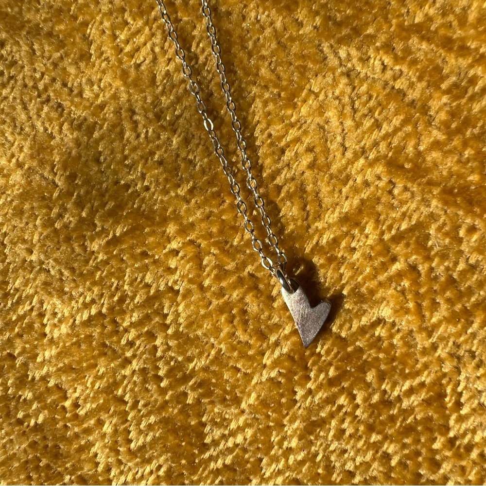 Soul Pieces Miniature Heart Necklace- Tiny Sterling Silver Heart View 4